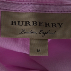 Burberry Mauve Cotton Graffiti Print Long Sleeve T-Shirt M