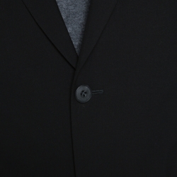 Burberry Black Wool Two Buttoned Blazer L