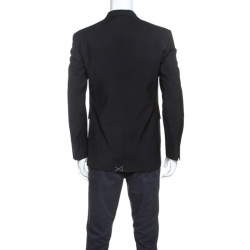 Burberry Black Wool Two Buttoned Blazer L