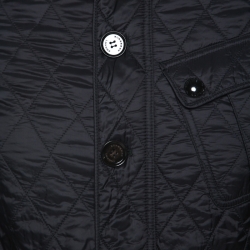 Pre Owned  Burberry Black Quilted Zip Front Jacket S