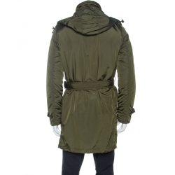Burberry Military Green Quilted Double Layered Jacket M