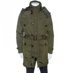 Burberry Military Green Quilted Double Layered Jacket M