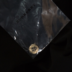 Pre Owned تي شيرت بولو بربري مكسم حافظة مغايرة قطن سترتش أسود XL