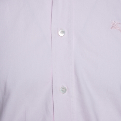 مملوكة مسبقًا Burberry Brit Light Pink Cotton Button Down Long Sleeve Shirt M