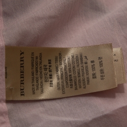 مملوكة مسبقًا Burberry Pink Cotton Exploded Check Button Front Shirt XL