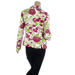 مملوكة مسبقًا Burberry Floral Printed Wool Blazer L