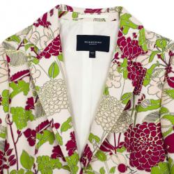 مملوكة مسبقًا Burberry Floral Printed Wool Blazer L