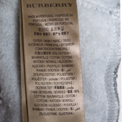 Pre Owned Burberry Grey Knit Logo Embroidered Crew Neck Jumper S