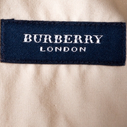 Pre Owned Burberry Beige Cotton Button Down Long Sleeve Shirt XL