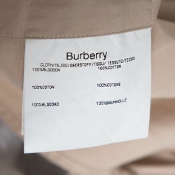 Pre Owned Burberry Beige Cotton Button Down Long Sleeve Shirt XL