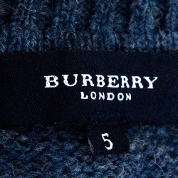 Burberry Navy Blue Wool Crew Neck Sweater L