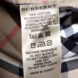 Pre Owned Burberry Beige Nova Check Cotton Long Sleeve Shirt M