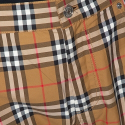 Pre Owned Burberry x Vivienne Westwood Beige Nova Check Zip Detail Trousers 3XL