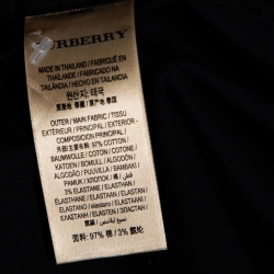 Pre Owned Burberry Black Stretch Cotton Poplin Long Sleeve Shirt L