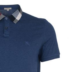 مملوكة مسبقًا Burberry Men’s Blue Novacheck Collar Polo Shirt XL