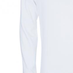 مملوكة مسبقًا Burberry Men's White Long Sleeve Cotton Polo Shirt L