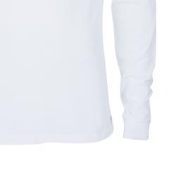 مملوكة مسبقًا Burberry Men's White Long Sleeve Cotton Polo Shirt L