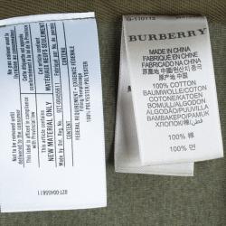 Pre Owned Burberry Men's Green Zip Front Hoodie Jacket L