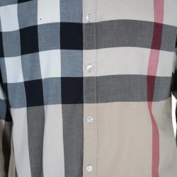 مملوكة مسبقًا قميص بربري نوفاتشيك رجالي بأزرار L