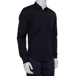 Pre Owned Burberry Brit Black Cotton Button Front Shirt S