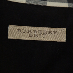 Pre Owned Burberry Brit Black Cotton Button Front Shirt S
