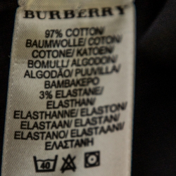 Pre Owned Burberry Brit Black Cotton Button Front Shirt S