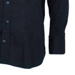 Pre Owned قميص بربري أسود رسمي ضيق للرجال L