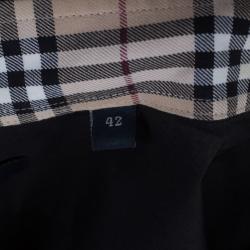 Pre Owned قميص بربري أسود رسمي ضيق للرجال L