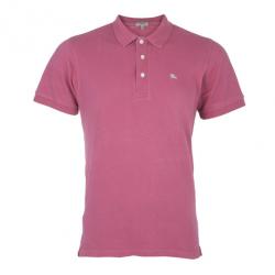 Pre Owned تي شيرت بربري لندن سليم فت بولو وردي L