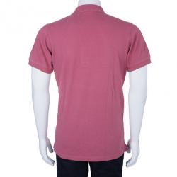 Pre Owned تي شيرت بربري لندن سليم فت بولو وردي L