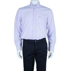 Pre Owned Burberry Brit Light Blue Classic Stretch Cotton Men's Shirt XL