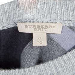Pre Owned Burberry Men's Grey Knit Sweater XL