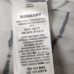 مملوكة مسبقًا Burberry White Watercolor Printed Silk Overlaid Shirt L