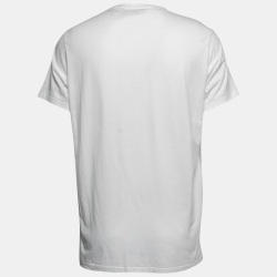 Pre Owned Burberry White Cotton Crewneck T-Shirt XL