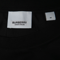 Burberry Black Cotton Printed Short Sleeve T-Shirt M