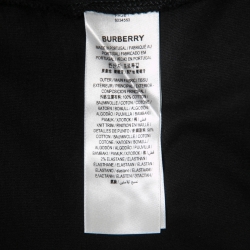 Burberry Black Cotton Printed Short Sleeve T-Shirt M