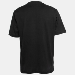 Burberry Black Cotton Logo Printed Short Sleeve T-Shirt M
