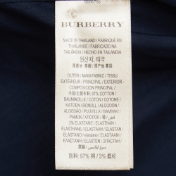 Pre Owned Burberry Navy Blue Cotton Button Front Shirt 2XL