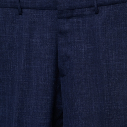 Burberry Blue Wool Blend Trousers S