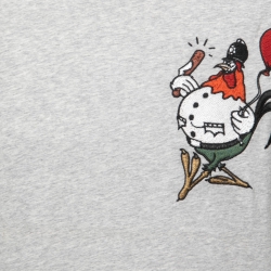 مملوكة مسبقًا Burberry Grey Cotton Applique Detail Half Sleeve T-Shirt M