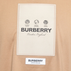 Burberry Brown Logo Patch Cotton T-Shirt XL