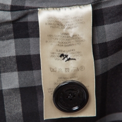 Pre Owned Burberry Black Cotton Double Breasted Sandringham Trench Coat XL