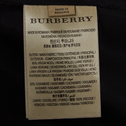 Pre Owned Burberry Black Wool and Cashmere Mid-Length Coat XL