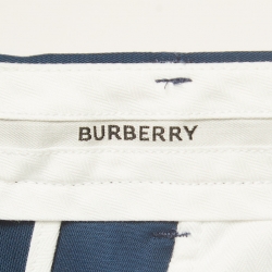 Burberry Blue Cotton Buttoned Chino Short XL