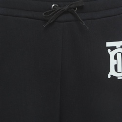مملوكة مسبقًا Burberry Black Printed Cotton Knit Joggers M