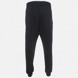 مملوكة مسبقًا Burberry Black Printed Cotton Knit Joggers M