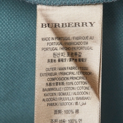Pre Owned Burberry Blue Embroidered Cotton Pique Polo T-Shirt XXL
