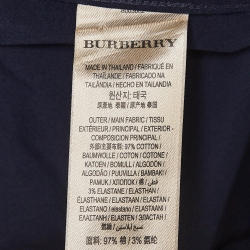 مملوكة مسبقًا Burberry Navy Blue Cotton Long Sleeve Shirt XXL