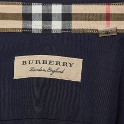 مملوكة مسبقًا Burberry Navy Blue Cotton Long Sleeve Shirt XXL
