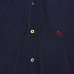 مملوكة مسبقًا Burberry Navy Blue Cotton Long Sleeve Shirt XXL